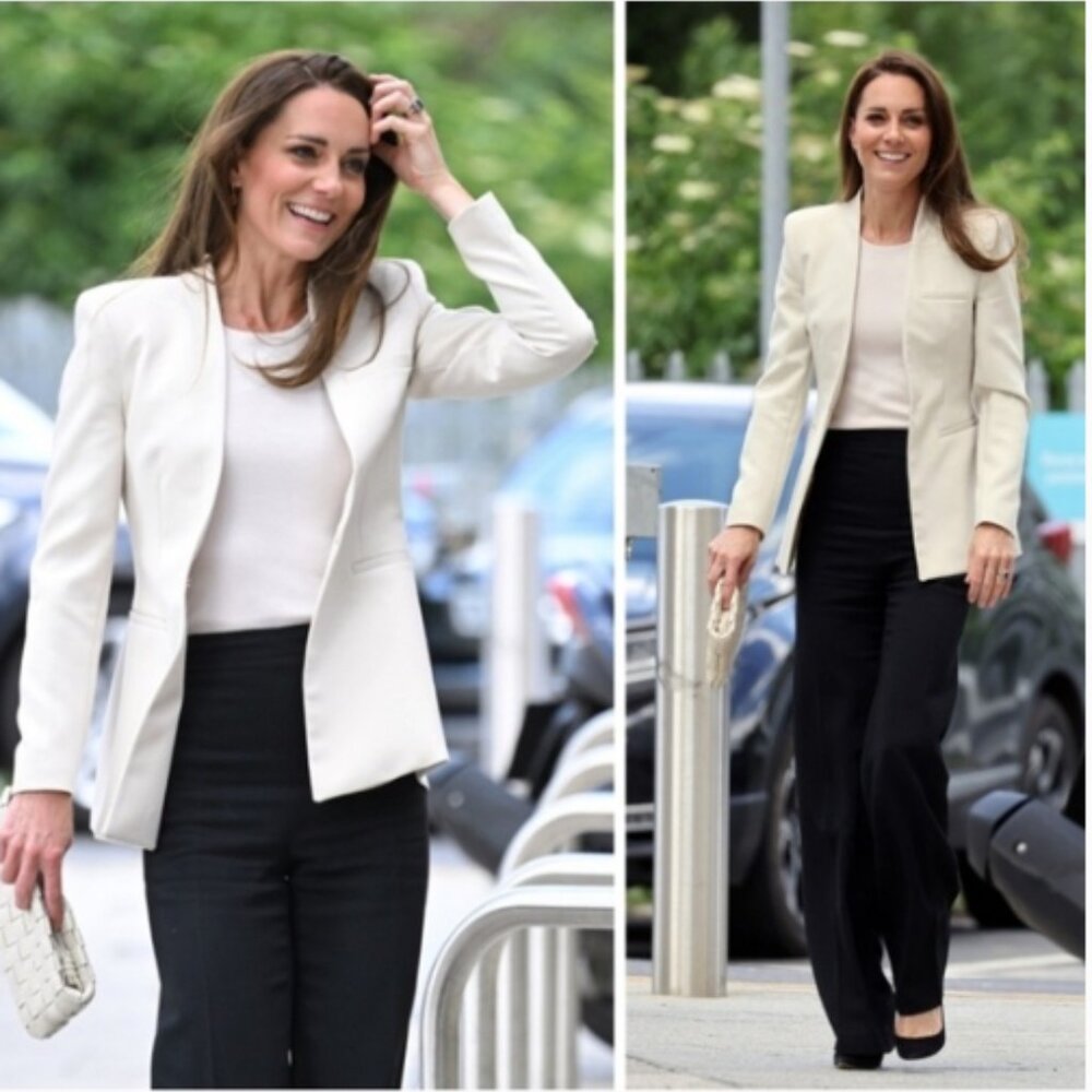 Zara White Collarless Fitted Women's Blazer Jacket, NWOT, S
